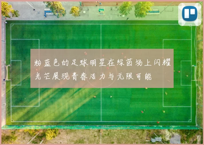 粉蓝色的足球明星在绿茵场上闪耀光芒展现青春活力与无限可能